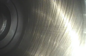 A borescope detecting scratches and wear when assessing a Caterpillar yacht engine.