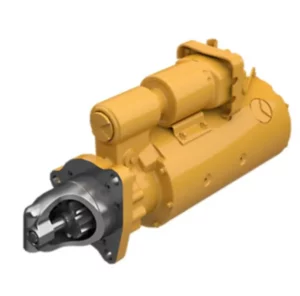 Yellow authorised CAT starter motor.