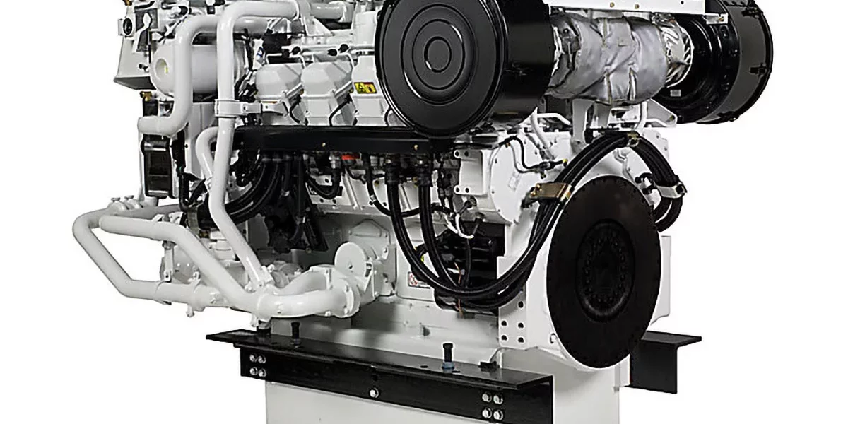 White Caterpillar engine