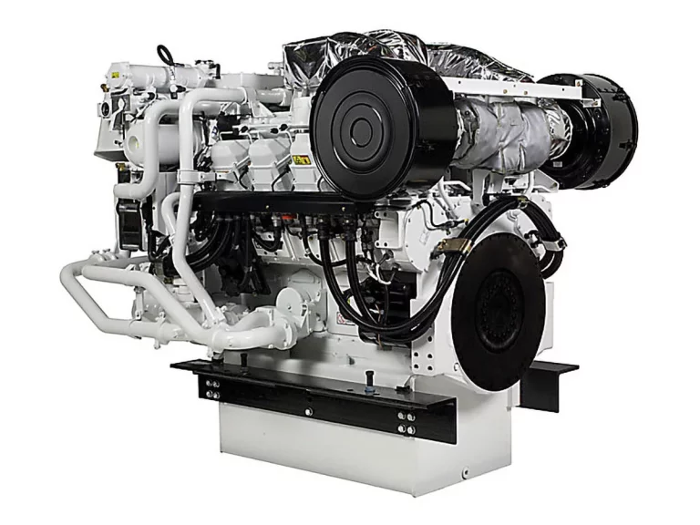 White Caterpillar engine